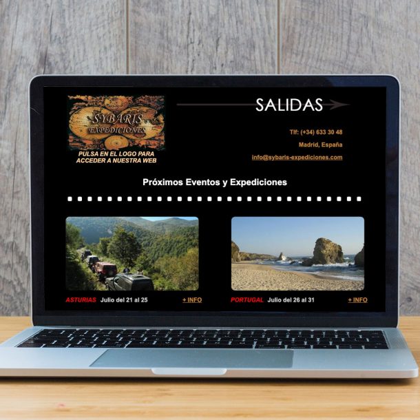 Web y banner animado para la página de Sybaris Expediciones