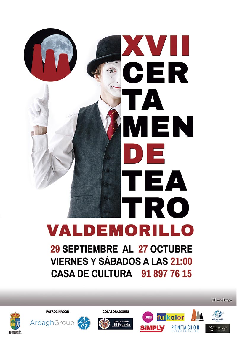 Cartel XVII Certamen de Teatro de Valdemorillo Portafolio aclararte Clara Ortega