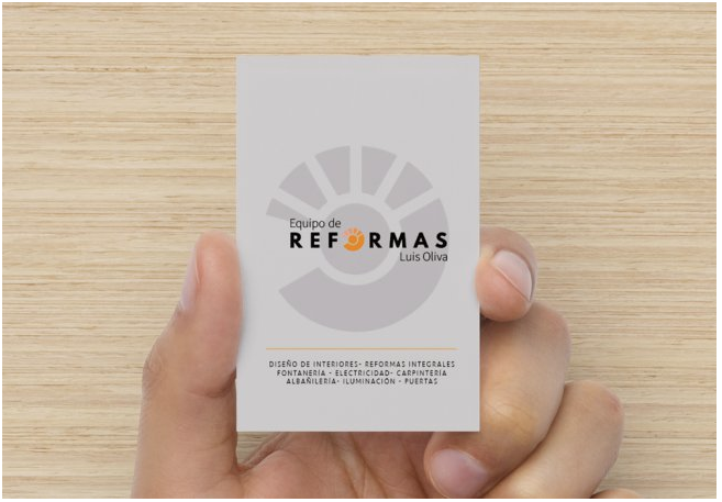 Diseño tarjetas equipo de reformas- aclararte